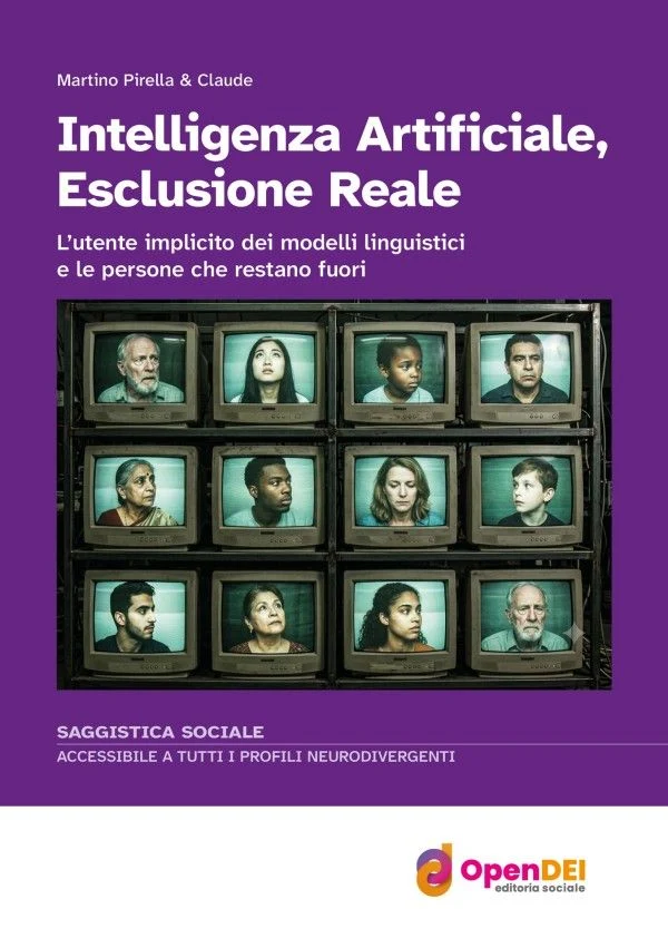 Copertina del libro “Intelligenza Artificiale, Esclusione Reale”